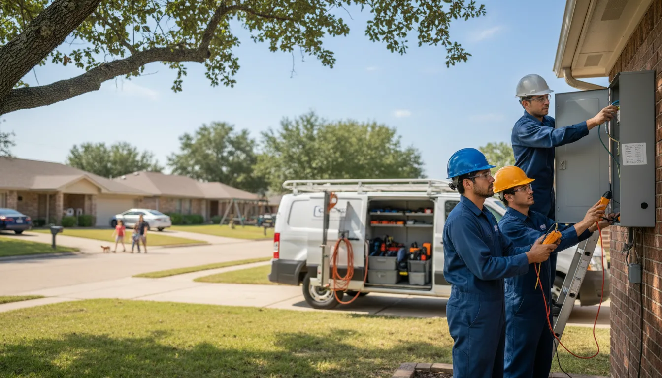 Certified electrician providing emergency electrical services in Fultonham, NY